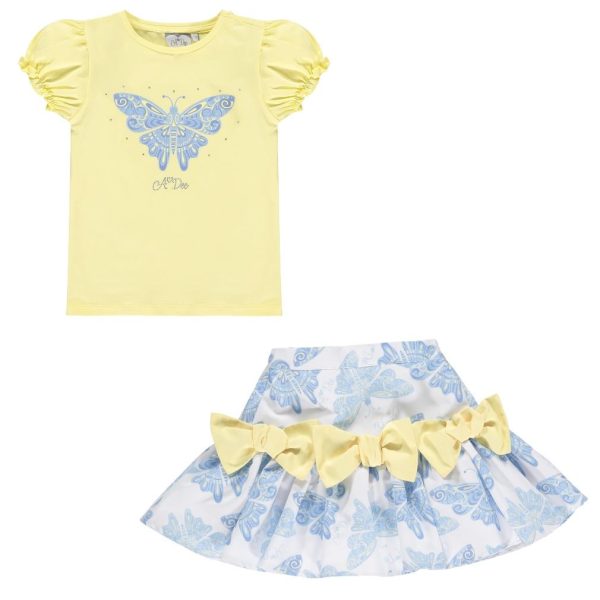 A DEE - Jenny & Jacklyn Butterfly Skirt Set - Lemon Fashion