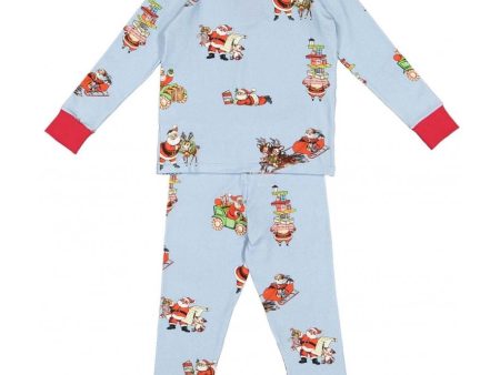 SAL & PIMENTA - Busy Santa Pyjamas - Blue Sale