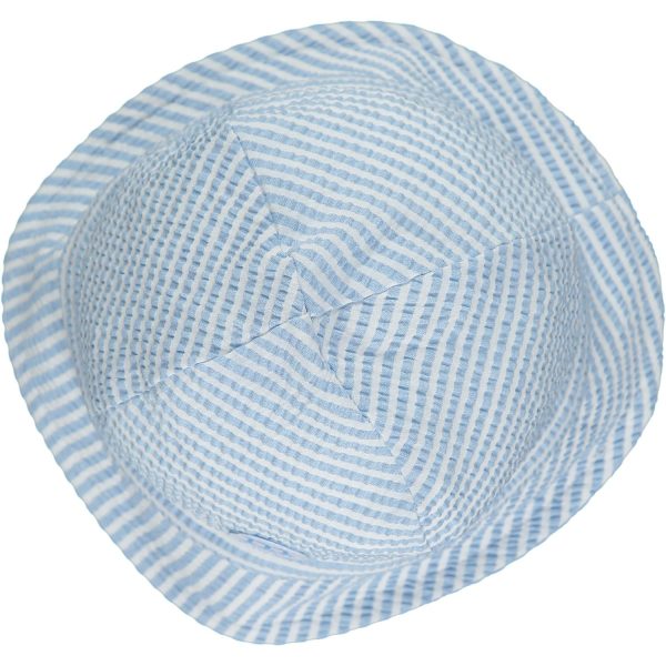 MITCH & SON - Darius Seersucker Sunhat - Pale Blue Supply