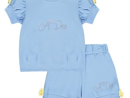 A DEE - Janice Jumper Short Set - Light Blue Online Sale