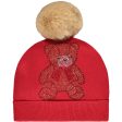 A DEE - Melody Pom Pom Teddy Hat - Red Online Hot Sale