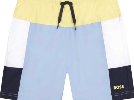 HUGO BOSS - Colour Block Swim Short - Blue For Discount