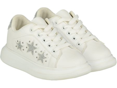 A DEE - Queeny Chunky Star Trainer - White on Sale