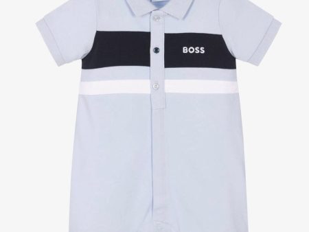 HUGO BOSS - Polo Romper - Pale Blue For Sale