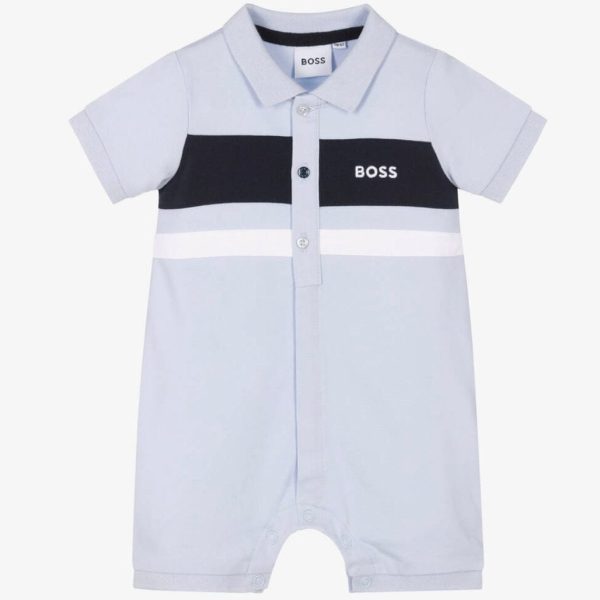 HUGO BOSS - Polo Romper - Pale Blue For Sale