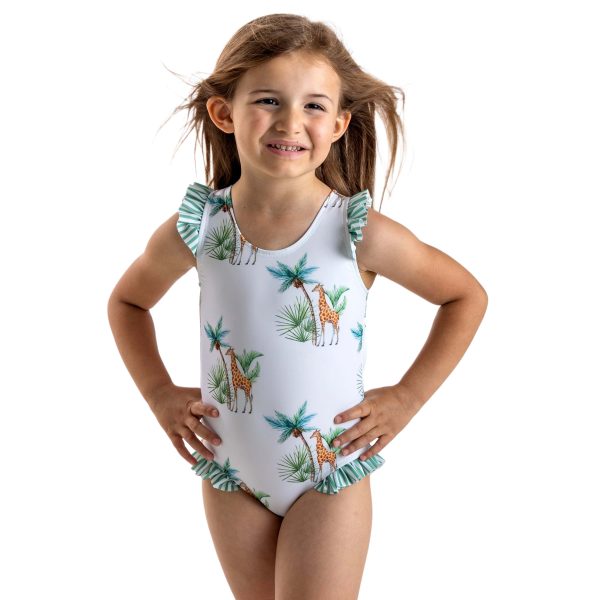 MEIA PATA - La Digue Giraffe Print Swimsuit - Green For Cheap