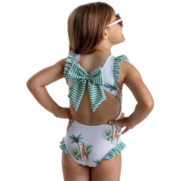 MEIA PATA - La Digue Giraffe Print Swimsuit - Green For Cheap