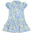 A DEE - Jaqui Swirl Print Dress - Light Blue Online now