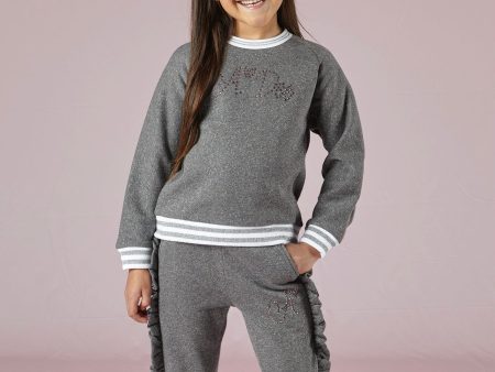 A DEE - Tamara Lurex Frill Tracksuit - Dark Grey Online Sale