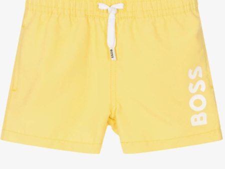 HUGO BOSS - Toddler Swim Shorts - Yellow Hot on Sale