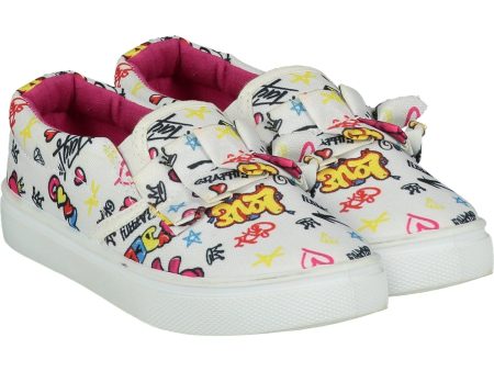 A DEE - Frilly Canvas Slip On Trainer - Lipstick Pink Fashion