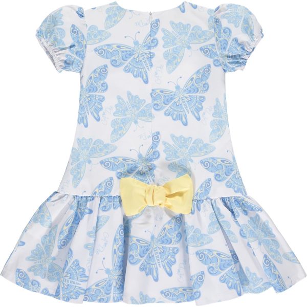 A DEE - Joy Butterfly Print Dress - Light Blue Discount