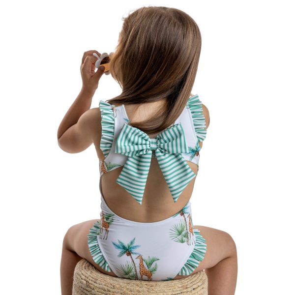 MEIA PATA - La Digue Giraffe Print Swimsuit - Green For Cheap