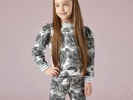 A DEE - Tabitha Rose Print Tracksuit - Light Grey Supply