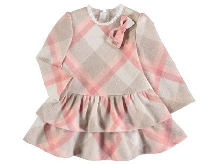 MAYORAL - Plaid Dress - Blush For Sale