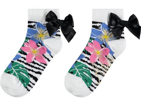 A DEE - Wheely Tropical Dream Zebra Ankle Socks - Pattern For Discount