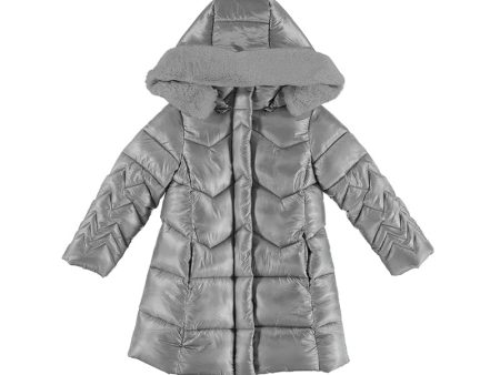 MAYORAL - Padded Long Coat - Steel Sale