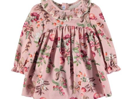 MAYORAL- Berry Printed Cord Dress - Blush For Sale