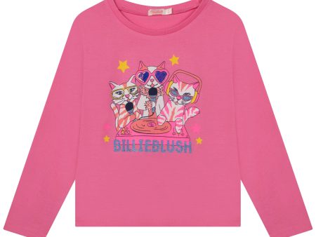 BILLIEBLUSH - Cat Top & Jean Set - Pink Sale