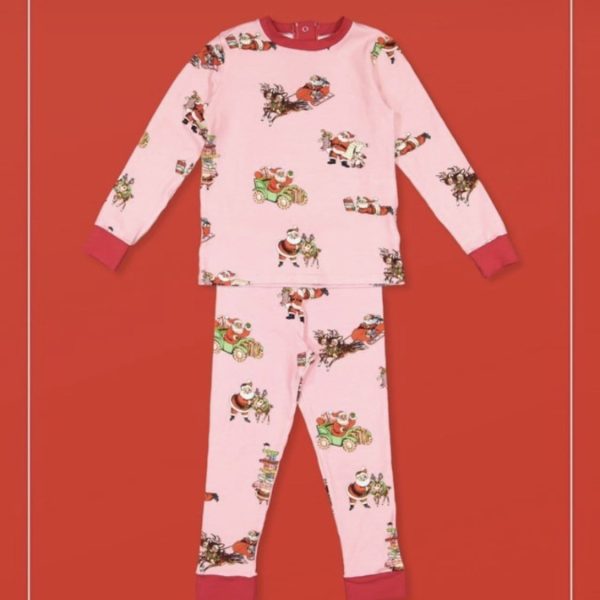 SAL & PIMENTA - Busy Santa Pyjamas - Pink Hot on Sale