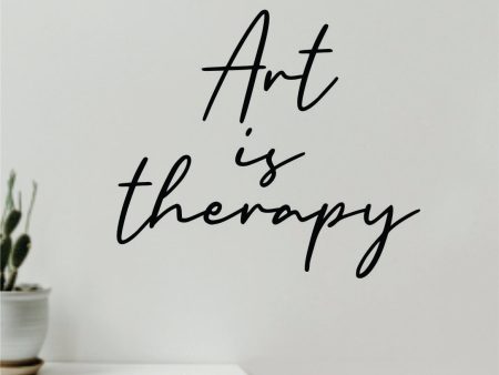 Art is Therapy Quote Wall Decal Sticker Vinyl Art Decor Bedroom Room Boy Girl Inspirational Motivational School Nursery Good Vibes Fashion