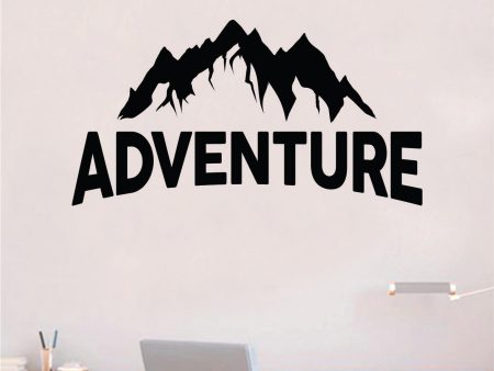 Adventure Mountains V4 Decal Sticker Quote Wall Vinyl Art Wall Bedroom Room Home Decor Inspirational Teen Baby Nursery Girls Playroom School Travel Hike Camp For Discount