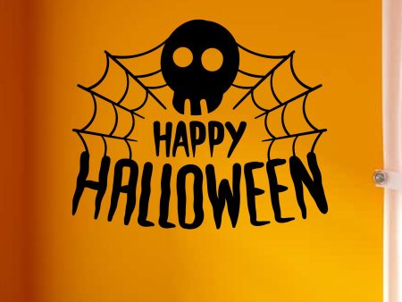 Happy Halloween V3 Wall Decal Home Decor Vinyl Art Sticker Holiday October Trick or Treat Pumpkin Witch Ghost Scary Skull Kids Boy Girl Family Sale