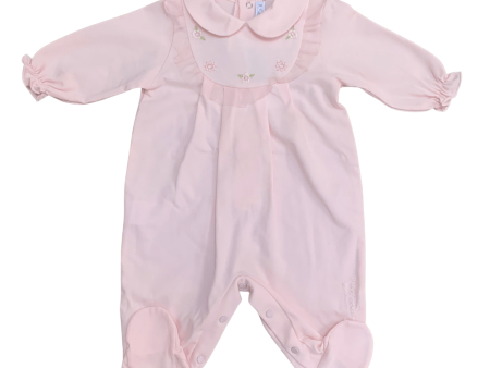 BARCELLINO - Flower Detail Babygrow - Pink Online now