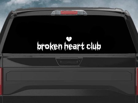 Broken Heart Club V2 Car Decal Truck Window Windshield JDM Sticker Vinyl Quote Drift Men Automobile Street Racing Sadboyz Supply