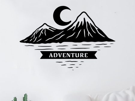 Adventure Mountains Moon Wall Decal Home Decor Vinyl Sticker Art Bedroom Room Girls Travel RV Camp Wanderlust For Sale