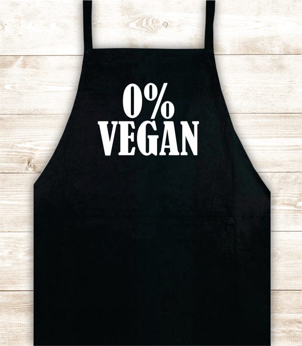 Zero Percent Vegan Apron Heat Press Vinyl Bbq Barbeque Cook Grill Chef Bake Food Funny Gift Men Kitchen Online Hot Sale