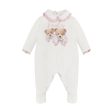 BALLOON CHIC - Velour Teddy Babygrow  - White For Cheap