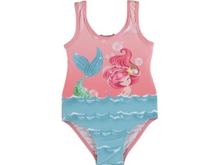 Mayoral - Graphic Mermaid Swimsuit - Pink For Cheap