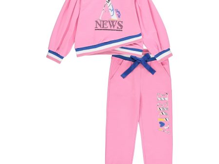 A DEE - Puff Sleeve A News Tracksuit - Pink Candy Discount