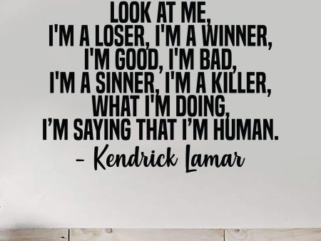 Look At Me Wall Decal Sticker Vinyl Art Bedroom Home Decor Inspirational Motivational Boys Girls Lyrics Music Rap Hip Hop Kendrick Lamar on Sale