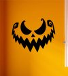 Pumpkin Face V2 Wall Decal Home Decor Vinyl Art Sticker Holiday October Halloween Trick or Treat Witch Ghost Scary Skull Kids Boy Girl Family For Discount