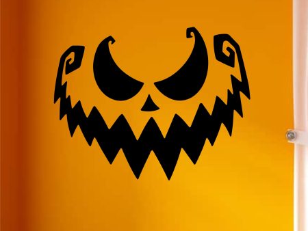 Pumpkin Face V2 Wall Decal Home Decor Vinyl Art Sticker Holiday October Halloween Trick or Treat Witch Ghost Scary Skull Kids Boy Girl Family For Discount