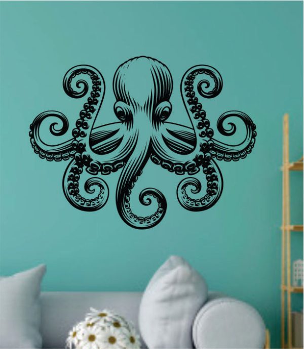 Octopus V9 Decal Sticker Wall Vinyl Art Home Room Decor Room Bedroom Ocean Beach Water Sea Fisherman Boat Nautical Sailor Fish Men Dad Cheap