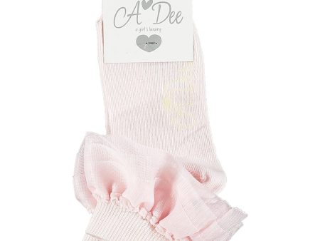 A Dee - Frill Ankle Socks - Pink Online Sale