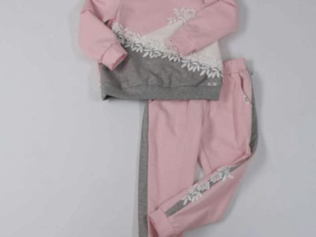 Daga - Flower Colour Block Tracksuit - Pink Supply