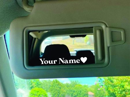 Your Name Heart Wall Decal Car Truck Window Windshield JDM Sticker Vinyl Lettering Quote Girls Women Funny Mom Milf Beauty Make Up Selfie Mirror Visor Bad Bitch Customized Online Sale