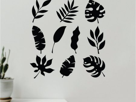 Tropical Leaves Wall Decal Home Decor Sticker Art Vinyl Bedroom Boys Girls Teen Baby Nursery Nature Adventure Tree Ocean Beach on Sale