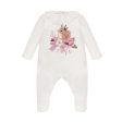 BALLOON CHIC - Velour Squirrel Babygrow  - White Discount