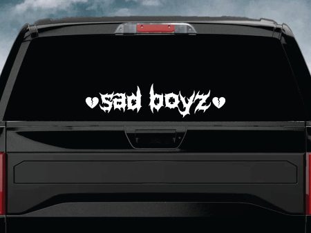 Sad Boyz V7 Car Decal Truck Window Windshield JDM Sticker Vinyl Quote Drift Men Automobile Street Racing Broken Heart Club Hot on Sale