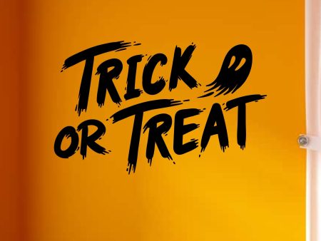 Trick or Treat V2 Wall Decal Home Decor Vinyl Art Sticker Holiday October Halloween Pumpkin Witch Ghost Scary Skull Kids Boy Girl Family Hot on Sale