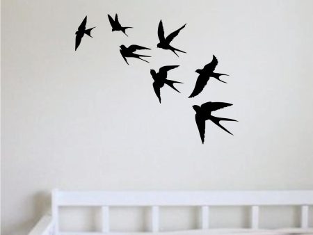 Birds Flying V2 Wall Decal Home Decor Sticker Room Art Vinyl Beautiful Animal Nature Cute Baby Nursery Teen Kids School For Sale