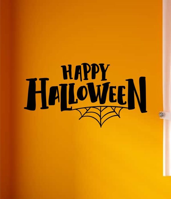 Happy Halloween Wall Decal Home Decor Vinyl Art Sticker Holiday October Trick or Treat Pumpkin Witch Ghost Scary Kids Boy Girl Family Sale