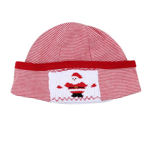 MAGNOLIA BABY - Rudolph & Santa Smocked Hat - Red Online