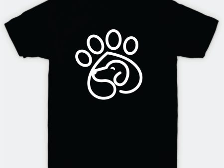 Dog Paw Print T-Shirt Tee Shirt Vinyl Heat Press Custom Quote Teen Kids Boy Girl Tshirt Animals Vet Puppy Cute Heart Online