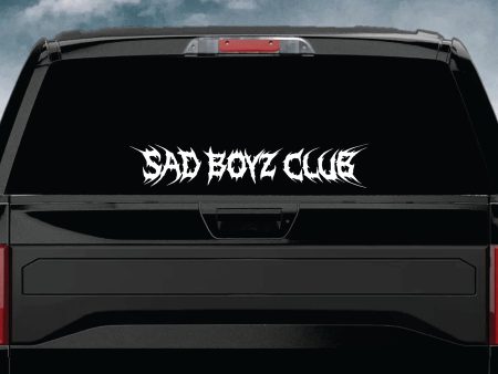 Sad Boyz Club V2 Car Decal Truck Window Windshield JDM Sticker Vinyl Quote Drift Men Automobile Street Racing Broken Heart Club Discount